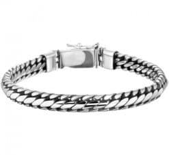 Alternative view of Solid silver men's bracelet