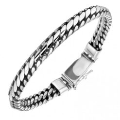 Solid silver men's bracelet