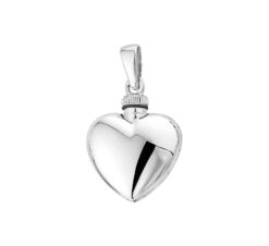 Silver ash pendant heart