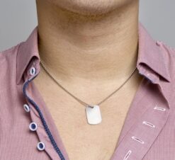 Alternative view of Silver Dogtag Pendant