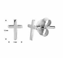 Alternative view of Ear studs Cross