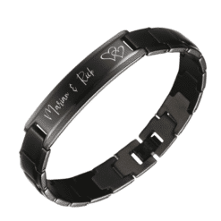Stainless Steel Bracelet with Engraving Plate