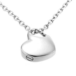 Ash pendant heart with chain