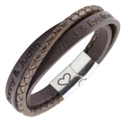 Leather Name Bracelet for Men