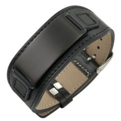 Alternative view of PU Leather Bracelet with Engraving Plate