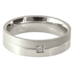 Alternative view of Stainless Steel Ring with Zirconia