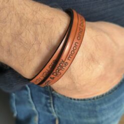 Alternative view of Leather Name Bracelet