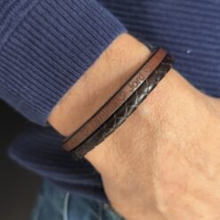 Alternative view of Leather Name Bracelet