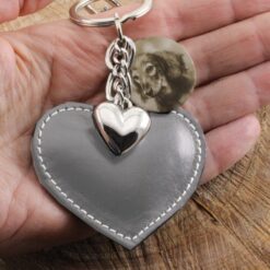 Keychain Heart with Photo Engraving