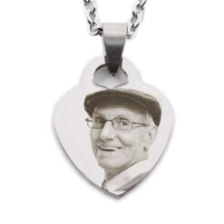 Pendant with engraved photo incl. chain