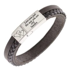 Leather Bracelet with Engraving