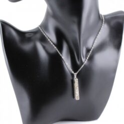 Precious steel fingerprint necklace