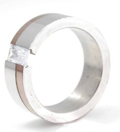 Alternative view of Stainless Steel Ring with Zirconia