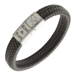 PU Leather bracelet with laser engraving