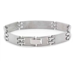 Alternative view of Steel bracelet with engraving plate 21.5cm x 12mm