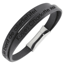 Leather Name Bracelet