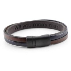 Alternative view of Leather Name Bracelet