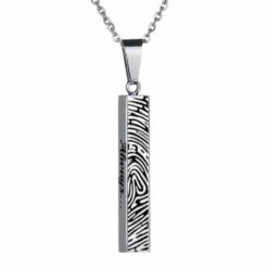 Stainless Steel Fingerprint Necklace