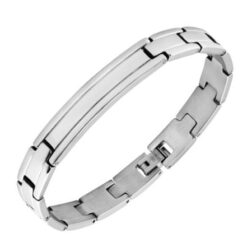 Alternative view of Steel bracelet with engraving plate 21 cm x 10mm