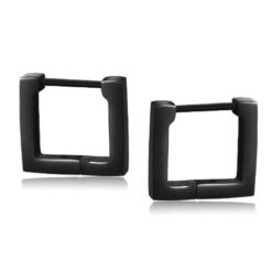 Earrings Black Steel