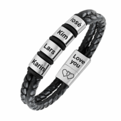 ringetjes herenarmband met naam kind