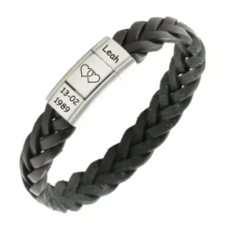 smalle-herenarmband met gravure