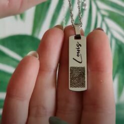 Alternative view of Fingerprint Pendant