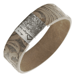 Leather Bracelet with Fingerprint