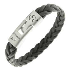 Leather Bracelet with Engraving