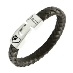 gevlochten leren herenarmband