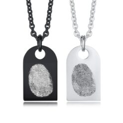 Men's Necklace with Fingerprint