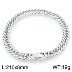Stainless steel bracelet 8mm x 21cm