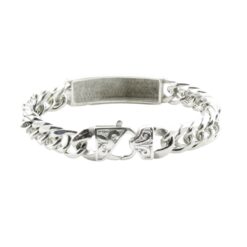 Alternative view of Stainless steel engraving bracelet with deluxe clasp