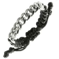 Adjustable bracelet with stainless steel