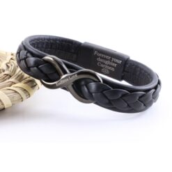 Alternative view of Leather Bracelet with Infinity sign (kopie)